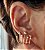 BRINCO EAR HOOK BOLINHAS BANHADO A OURO 18 K - Imagem 2