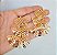 BRINCO INSPIRED LEQUE BANHADO A OURO 18 K - Imagem 2
