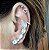 BRINCO EAR CUFF COM ZIRCONIAS CRISTAIS OU COLORIDAS BANHADO A  RODIO - Imagem 5