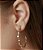 BRINCO ARGOLA COM PONTOS DE LUZ BANHADO A OURO 18 K - Imagem 1