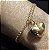PULSEIRA COM PINGENTE DE CORAÇAO BANHADA A OURO 18 K - Imagem 1
