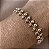 PULSEIRA BOLINHAS DUPLAS BANHADA A OURO 18 K - Imagem 1