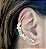 BRINCO ENCAIXE COM ZIRCONIAS COLORIDAS BANHADO A OURO 18 K - PAR - Imagem 1