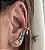 BRINCO EAR CUFF COM ZIRCONIAS TURMALINA BANHADO A OURO 18 K - Imagem 1