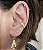 CONJUNTO COLAR E BRINCO ARGOLA COM GOTINHAS BANHADO A OURO 18 K - Imagem 4