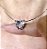 CONJUNTO COLAR E BRINCO CORAÇAO COM ZIRCONIA BANHADO A RODIO - Imagem 3