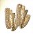 BRINCO ARGOLA V CRAVEJADO COM ZIRCONIAS CRISTAIS BANHADO A OURO 18 K - 6MM - Imagem 3