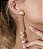 BRINCO EAR JACKET PEROLAS BANHADO A OURO 18 K - Imagem 1