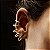 BRINCO EAR CUFF AROS BANHADO A OURO 18 K OU RODIO - Imagem 1