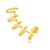 BRINCO EAR CUFF AROS BANHADO A OURO 18 K OU RODIO - Imagem 2