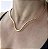 COLAR ARO TUBULAR ONDULADO BANHADO A OURO 18K - Imagem 1