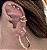 BRINCO ARGOLA TUBULAR LISA BANHADO A OURO 18K - Imagem 1