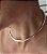 COLAR ARO TUBULAR 7MM BANHADO A OURO 18 K - Imagem 1