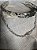 COLAR CHOKER MARTELADO COM CORRENTE BANHADO A RODIO - Imagem 3