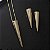 CONJUNTO COLAR E BRINCO TRIANGULAR BANHADO OURO 18 K - Imagem 2