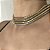 COLAR CHOKER RABO DE RATO 4 VOLTAS BANHADO A OURO E RODIO - Imagem 2