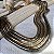 COLAR CHOKER RABO DE RATO 4 VOLTAS BANHADO A OURO E RODIO - Imagem 3