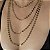 COLAR PLAQUINHAS BANHADO A OURO 18 K - CONJUNTO COM QUATRO CORRENTES - Imagem 3