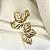 BRINCO FLOR P BANHADO A OURO 18 K - Imagem 2