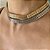 COLAR CHOKER CORRENTE GROSSA BANHADO A OURO OU RODIO - Imagem 2