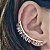 BRINCO EAR CUFF COM NAVETES COLORIDAS BANHADO A OURO 18 K - Imagem 1