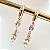 BRINCO ARGOLA COM PINGENTES DE ZIRCONIAS BANHADO A OURO 18 K - ARGOLINHA - Imagem 3