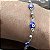 PULSEIRA OLHO GREGO AZUL COM BRANCO EM AÇO INOX - Imagem 1
