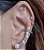 BRINCO EAR CUFF PEROLAS E ZIRCONIAS BANHADO A OURO OU PRATA - Imagem 1
