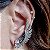 BRINCO EAR CUFF COM MICROZIRCONIAS CRISTAIS BANHADO RODIO - Imagem 1