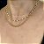 COLAR CHOKER TRIPLO PEROLAS E BOLINHAS BANHADO A OURO 18 K - Imagem 1