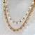 COLAR CHOKER TRIPLO PEROLAS E BOLINHAS BANHADO A OURO 18 K - Imagem 2