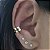 BRINCO PIERCING FAKE CHAPA DOIS AROS BANHADO A OURO 18 K - UNITARIO - Imagem 1
