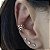 BRINCO PIERCING FAKE CHAPA TRES AROS BANHADO A OURO 18 K - UNITARIO - Imagem 2