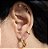 BRINCO ARGOLA FINA G CRAVEJADA COM ZIRCONIAS BANHADO A OURO 18 K - Imagem 2