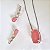 CONJUNTO COLAR E BRINCO EAR CUFF LIVING CORAL BANHADO A RODIO - Imagem 1
