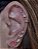 CONJUNTO COLAR E BRINCO EAR CUFF LIVING CORAL BANHADO A RODIO - Imagem 3