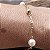 PULSEIRA COM BOLINHAS E PEROLAS BANHADA OURO 18 K - Imagem 1