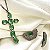BRINCO  EAR CUFF COM ZIRCONIA VERDE BANHADO A RODIO - Imagem 2