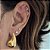BRINCO GOTA OU VIRGULA BANHADO A OURO 18K OU RODIO - Imagem 1