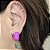 CONJUNTO COLAR E BRINCO FUCSIA FUSION E TURMALINA BANHADO A OURO 18K - Imagem 3