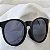 OCULOS SOLAR COM PROTEÇÃO UV REDONDO ACETATO PRETO - Imagem 1
