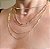 COLAR ARO ARO COM CORRENTES BANHADO A OURO 18K - Imagem 3