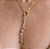 COLAR CORAÇAO COM TASSEL DE CORRENTES BANHADO OURO 18 K - Imagem 2