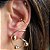 BRINCO EAR CUFF BOLAS BANHADO OURO 18 K - Imagem 1