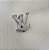 PINGENTE CHARM INSPIRED LV COM ZIRCONIAS BANHADO A RODIO - Imagem 1
