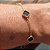CONJUNTO PULSEIRA E BRINCO TREVO PRETO BANHADO OURO 18 K - Imagem 2
