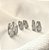 BRINCO ARGOLA TRIO CRAVEJADAS COM ZICONIAS CRISTAL BANHADO A RODIO - Imagem 4