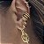 BRINCO ARGOLAS ENTRELAÇADAS COM ZIRCONIAS CRISTAIS BANHADO A OURO 18 K - Imagem 2