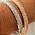 PULSEIRA BRACELETE CRAVEJADO COM ZIRCONIAS BANHADO A OURO 18 K OU RODIO - Imagem 4