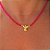 COLAR CRISTALZINHO PINK COM DIVINO BANHADO A OURO 18 K - Imagem 3